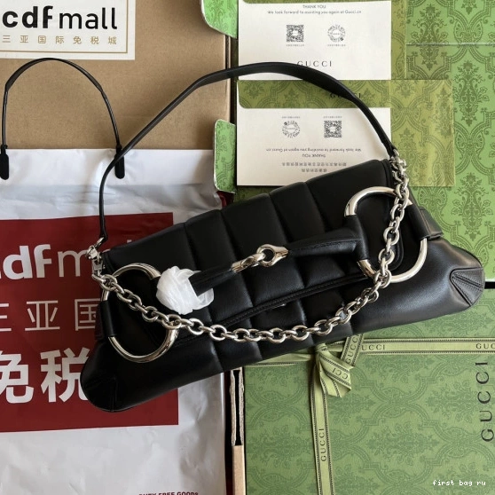 First bag ru MEDIUM BAG SHOULDER GUCCI HORSEBIT CHAIN 0709